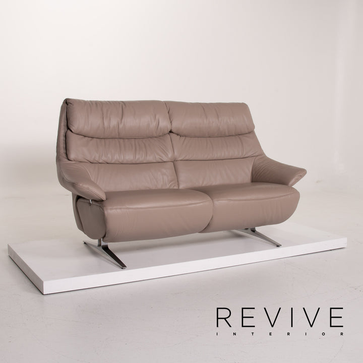 Himolla Easy Comfort 4600 ensemble canapé en cuir Beige trois places deux places fonction électrique Easy Comfort #14199