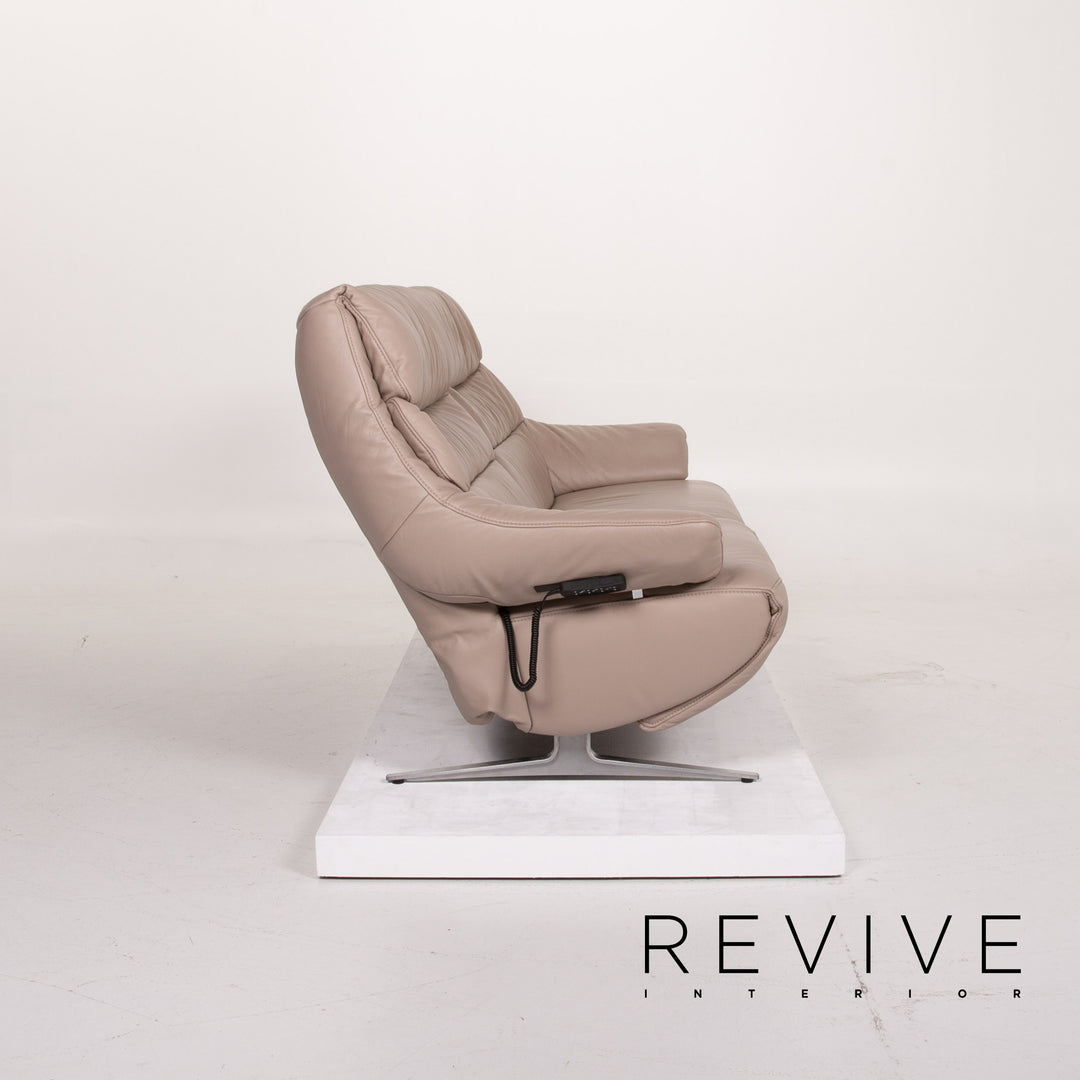 Himolla Easy Comfort 4600 ensemble canapé en cuir Beige trois places deux places fonction électrique Easy Comfort #14199