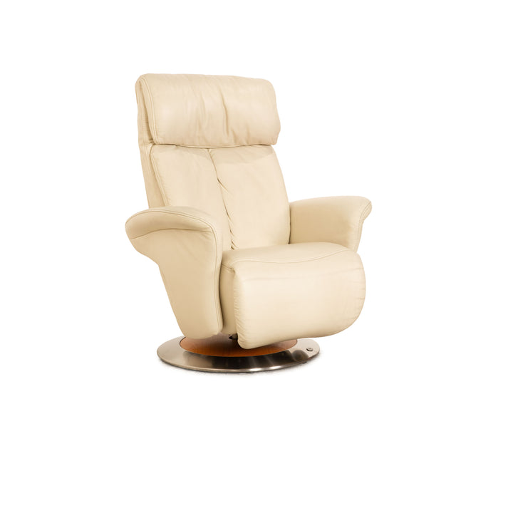 Fauteuil en cuir Himolla Easyswing fonction crème