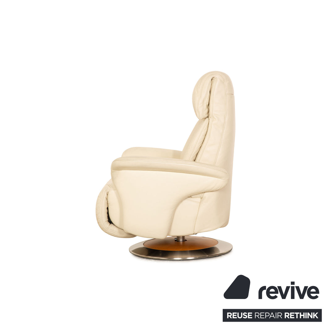 Fauteuil en cuir Himolla Easyswing fonction crème