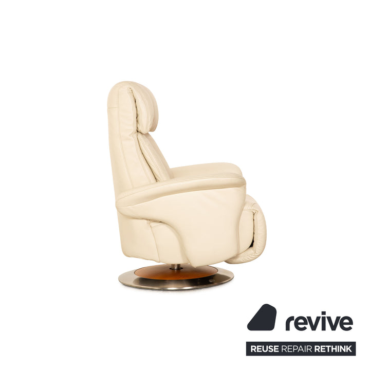 Fauteuil en cuir Himolla Easyswing fonction crème