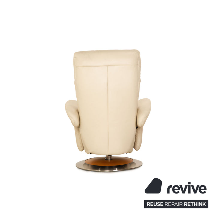 Fauteuil en cuir Himolla Easyswing fonction crème