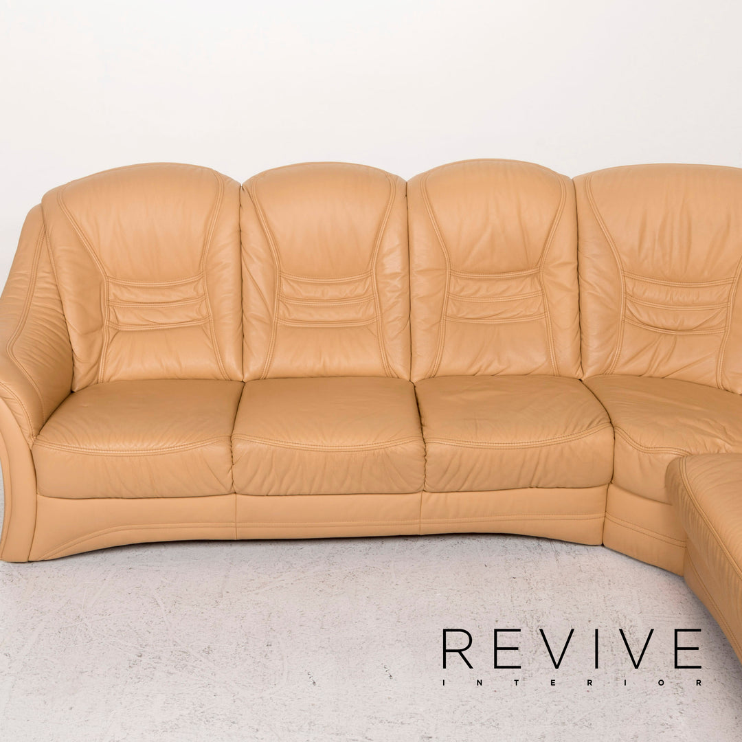 Himolla – canapé d'angle en cuir Beige, #12653