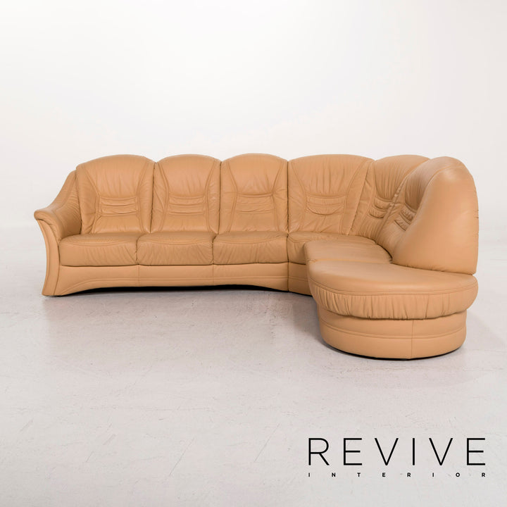 Himolla – canapé d'angle en cuir Beige, #12653