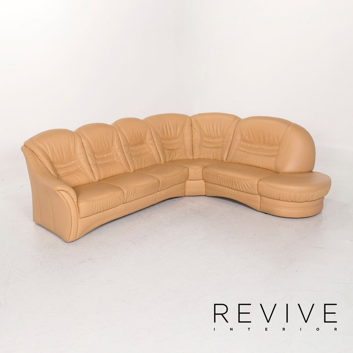 Himolla – canapé d'angle en cuir Beige, #12653