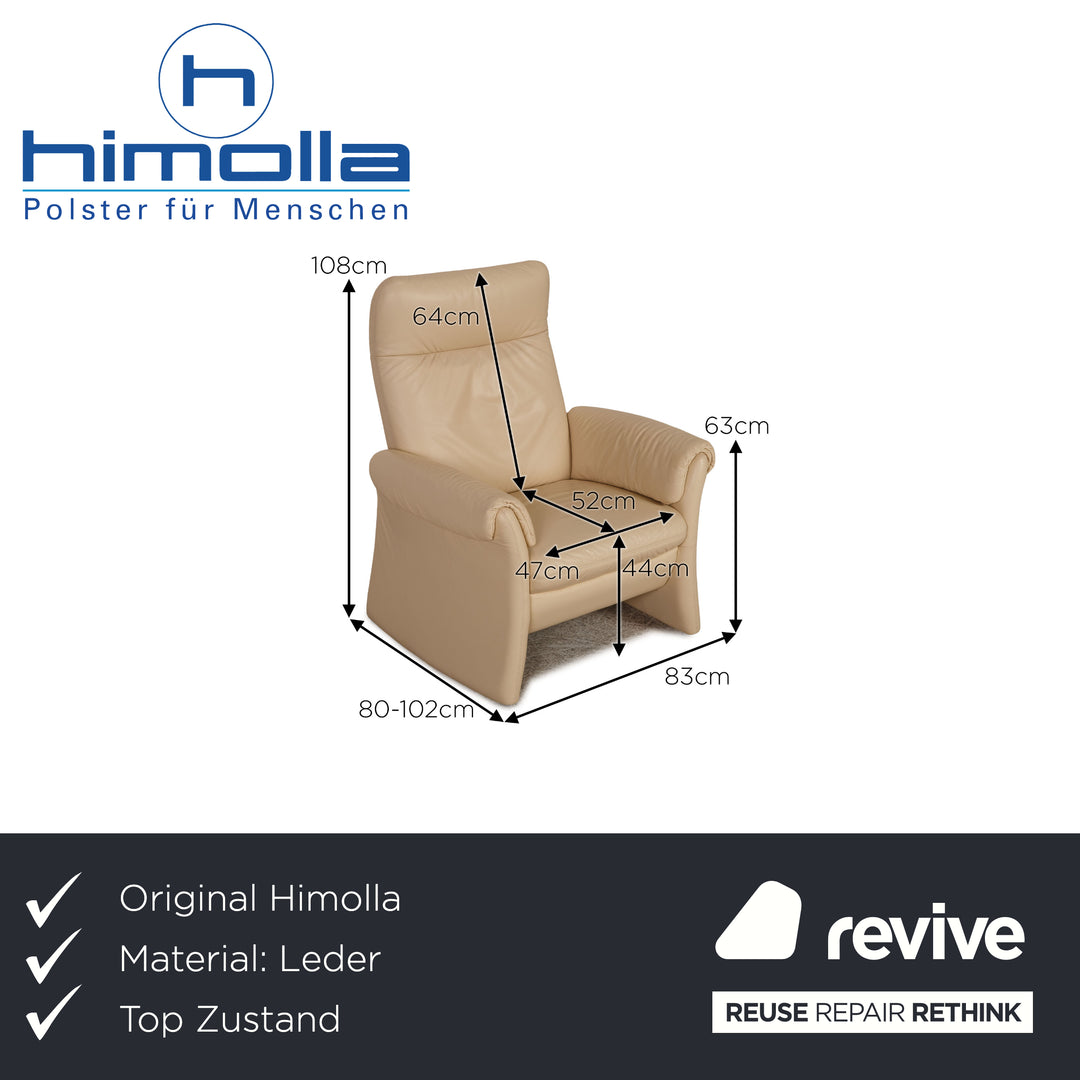 Himolla leather armchair cream