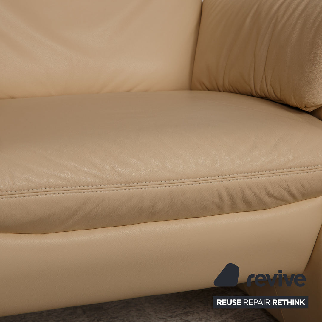 Himolla Leder Sessel Garnitur Creme