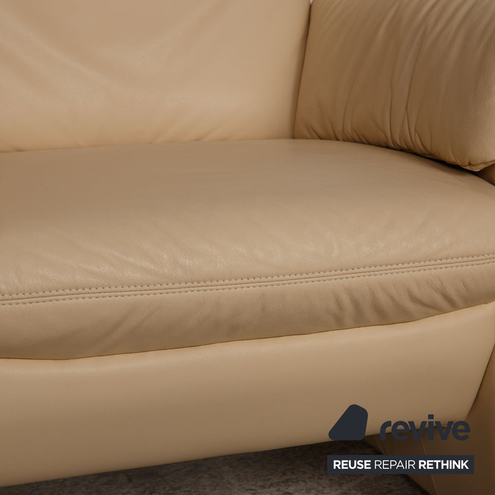 Himolla Leder Sessel Garnitur Creme