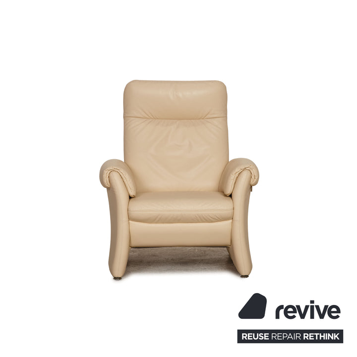 Himolla Leder Sessel Garnitur Creme