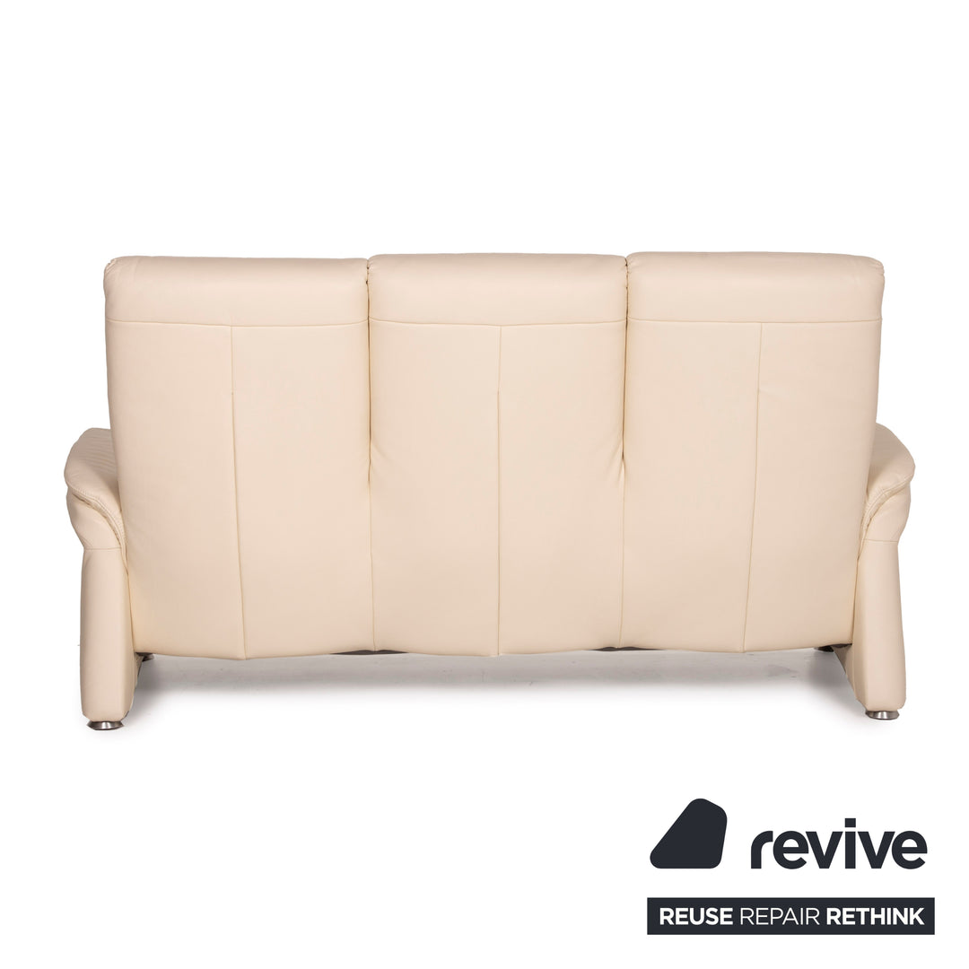 Himolla Leder Sofa Creme Dreisitzer