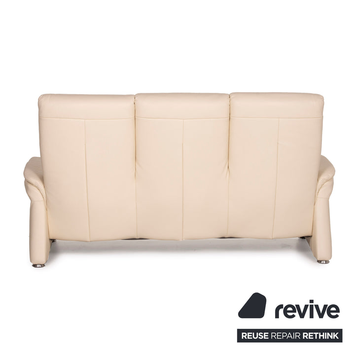 Himolla Leder Sofa Creme Dreisitzer