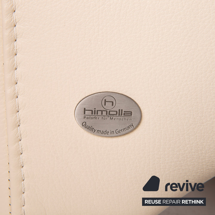 Himolla Leder Sofa Creme Dreisitzer