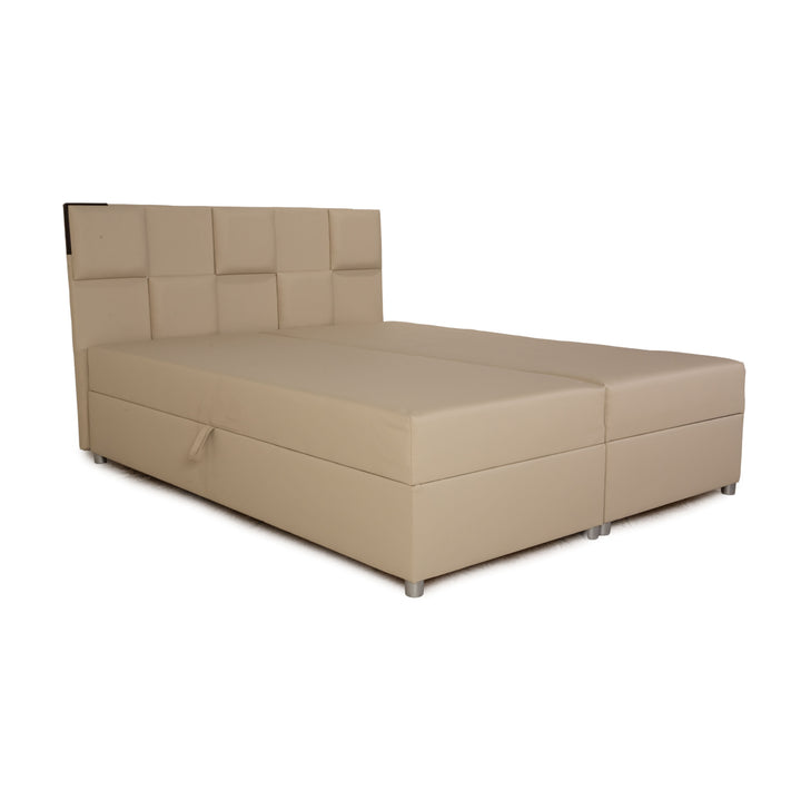 IconX STUDIOS Apollo Kunstleder Boxspringbett Beige