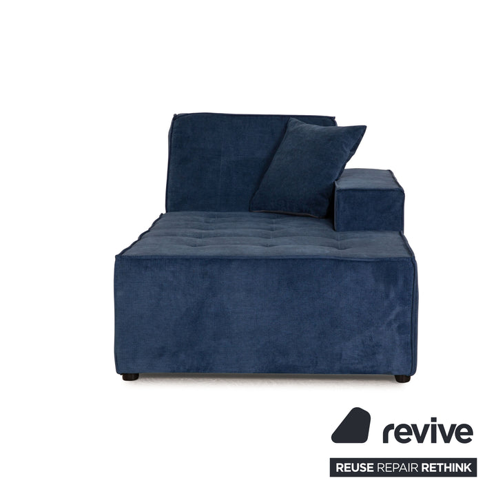 IconX STUDIOS Hedera Samt Stoff Liege Blau