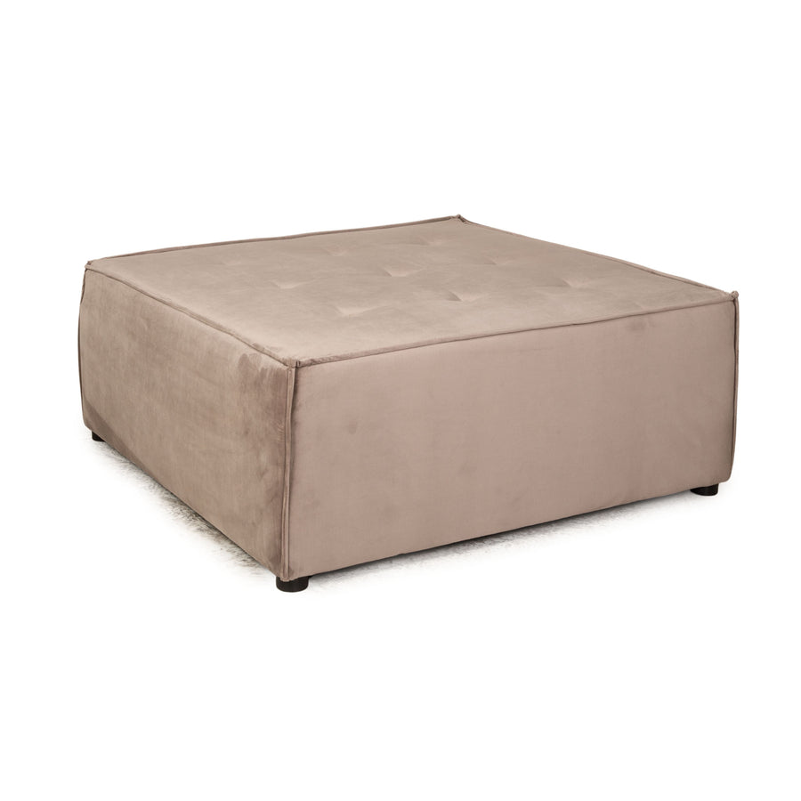 IconX STUDIOS Samt Stoff Hocker Braun