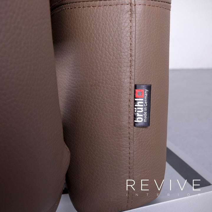 Brühl Roro Canapé design en cuir marron avec fonction canapé en cuir véritable #6443
