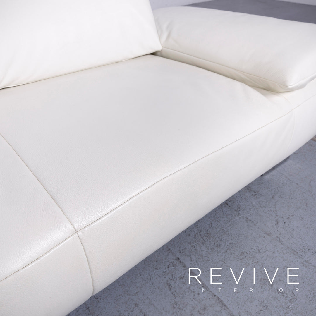 Koinor Volare Designer Leder Sofa Garnitur Weiß Echtleder Couch #6480