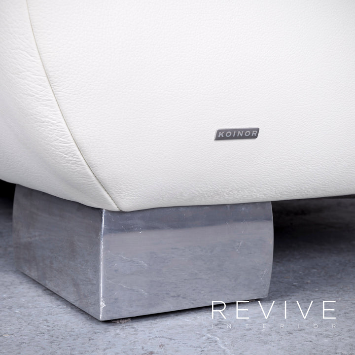 Koinor Volare Designer Leder Sofa Garnitur Weiß Echtleder Couch #6480