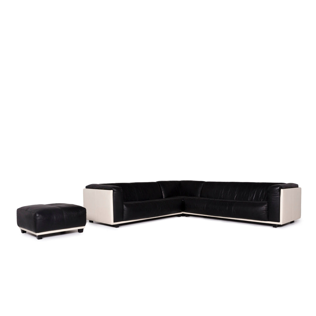 Machalke Leder Ecksofa Schwarz Sofa Couch #10697