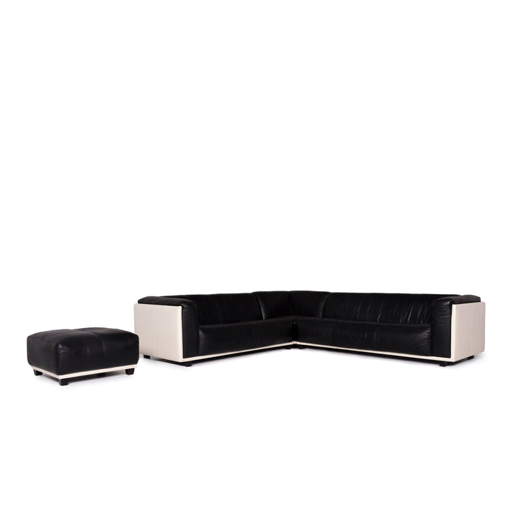 Machalke Leder Ecksofa Schwarz Sofa Couch #10697