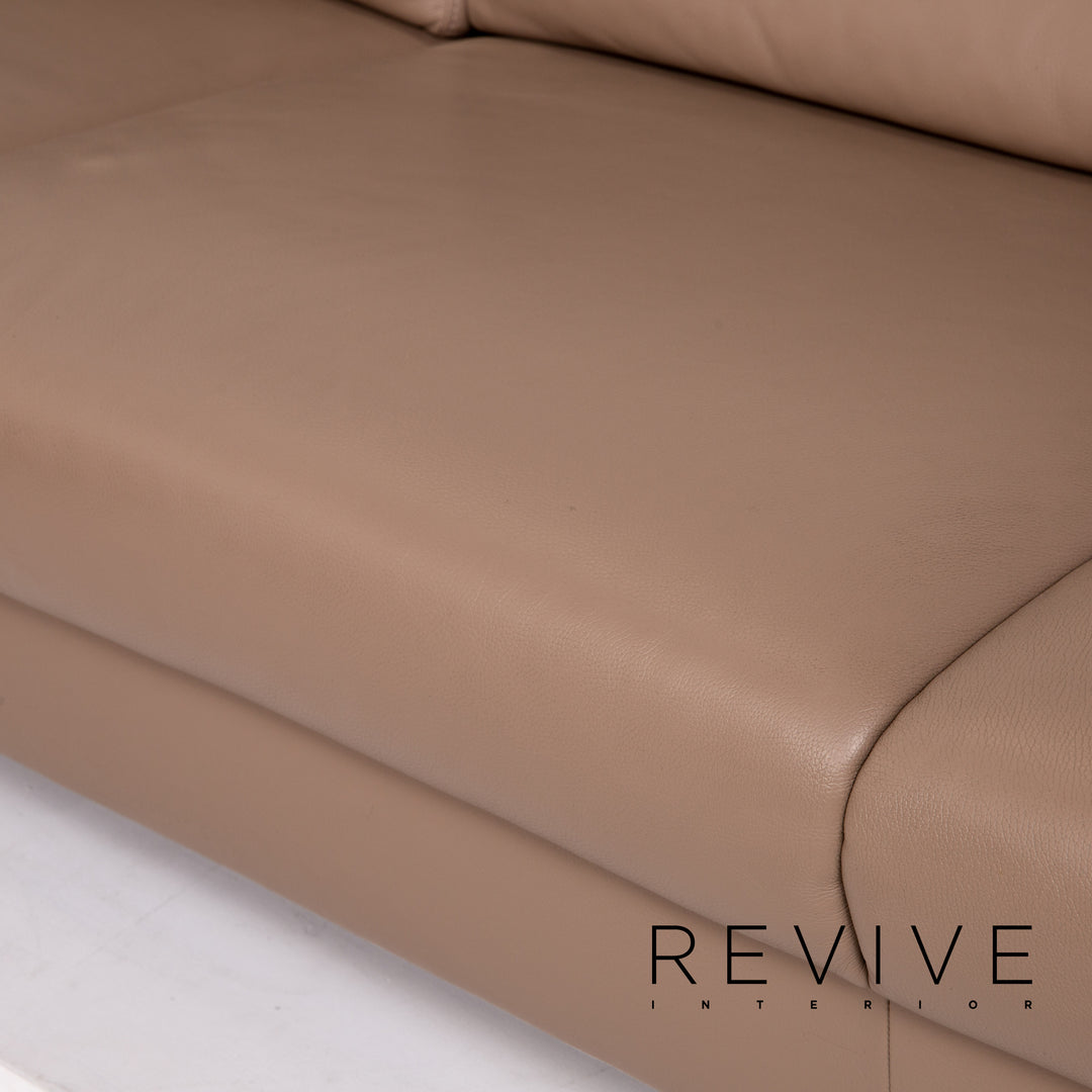 yup! Leather Corner Sofa Brown Sofa Couch #13619