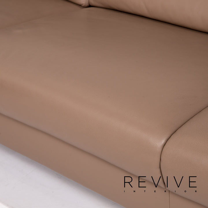 yup! Leather Corner Sofa Brown Sofa Couch #13619