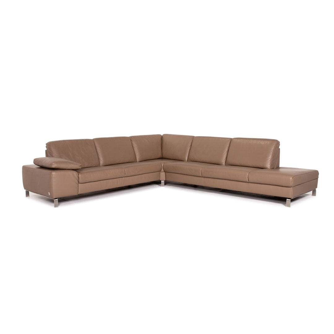yup! Leather Corner Sofa Brown Sofa Couch #13619