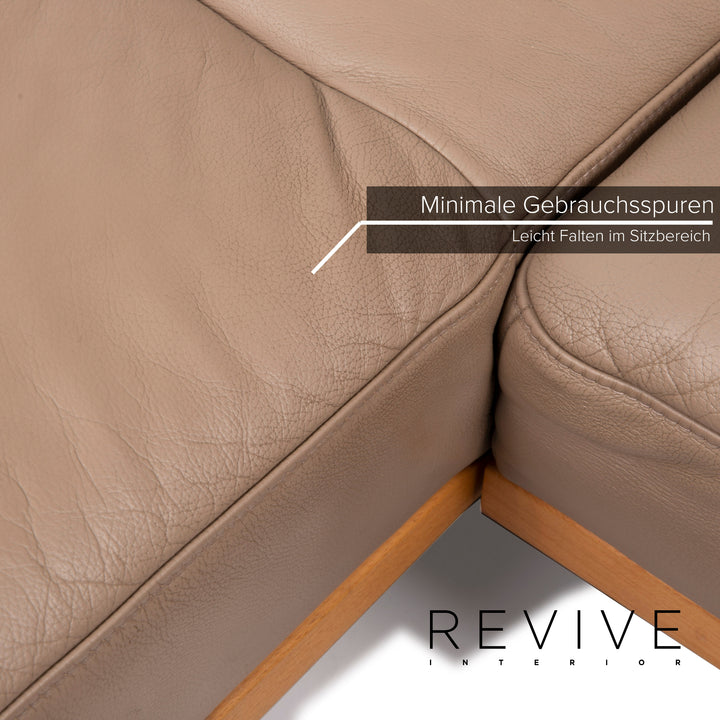 yup! Leather sofa brown corner sofa wood feature