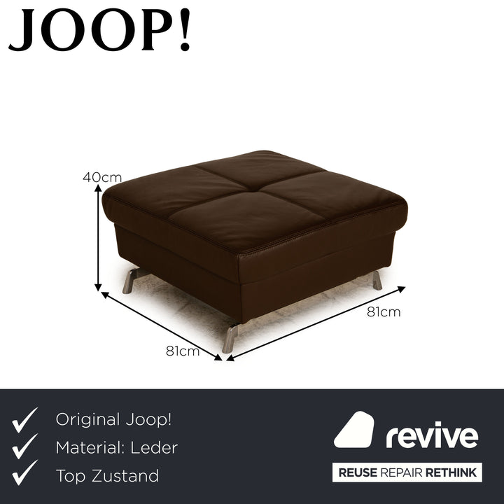 Joop! Loft Leder Hocker Braun