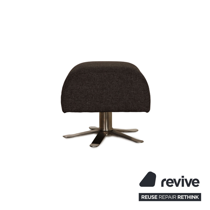 Tabouret Joop en tissu gris anthracite