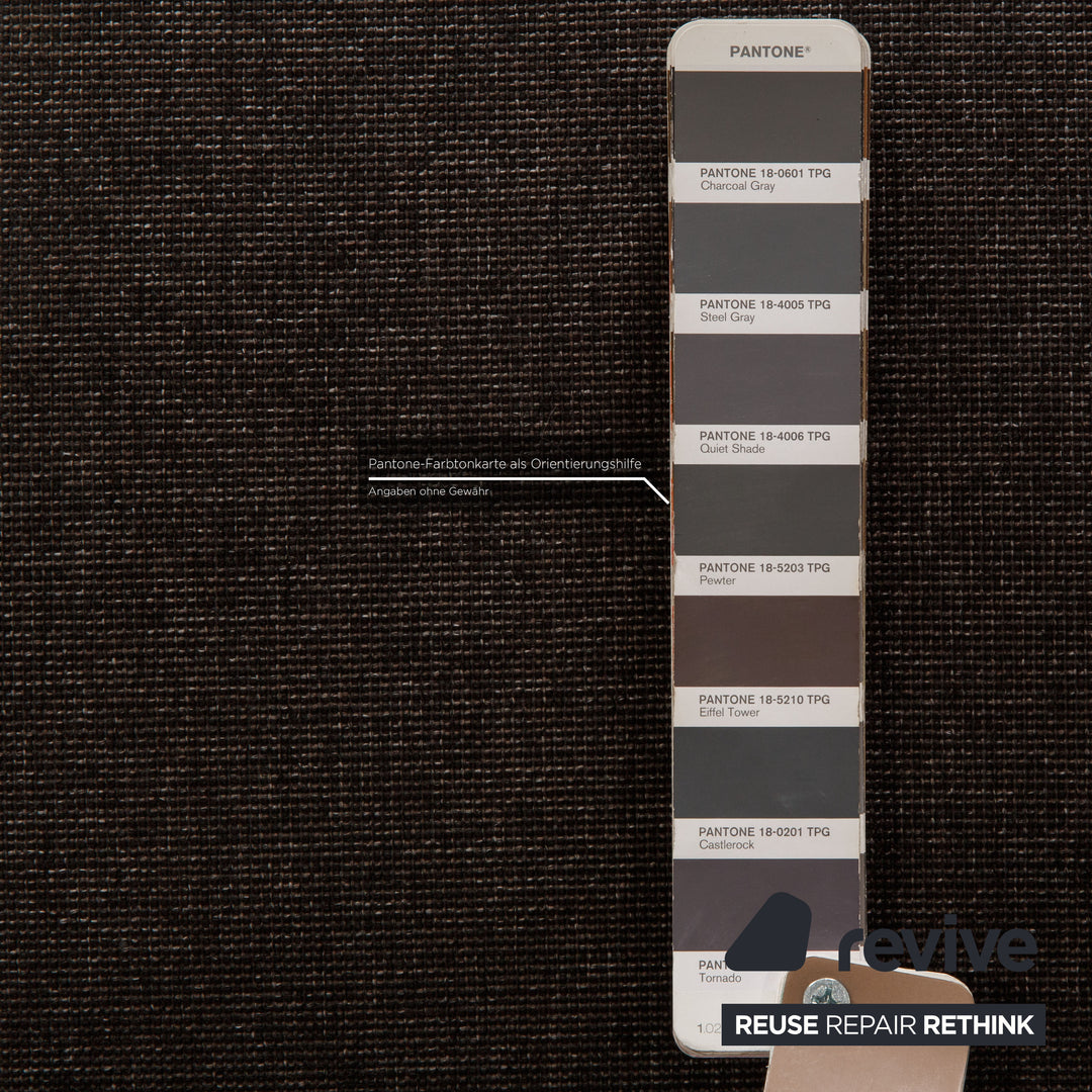 Tabouret Joop en tissu gris anthracite