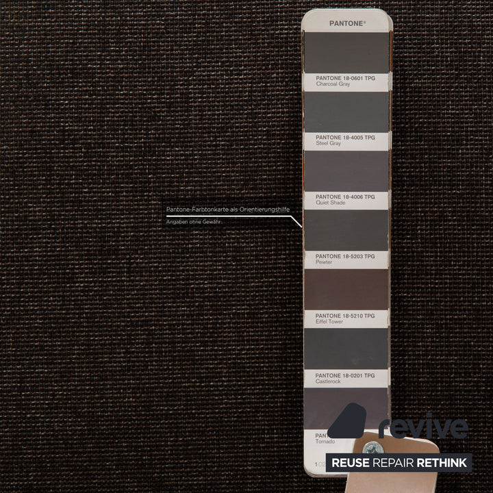 Tabouret Joop en tissu gris anthracite