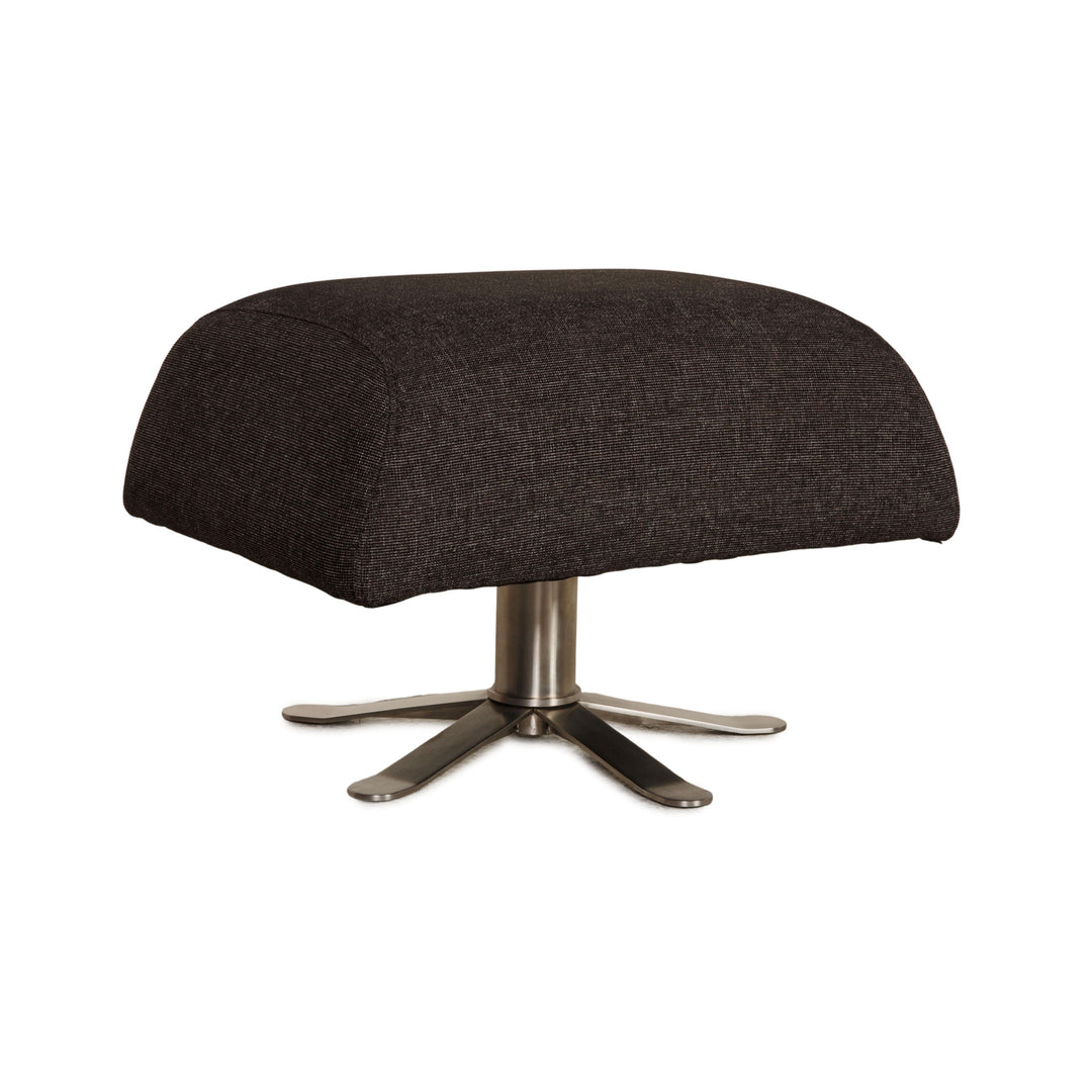 Tabouret Joop en tissu gris anthracite