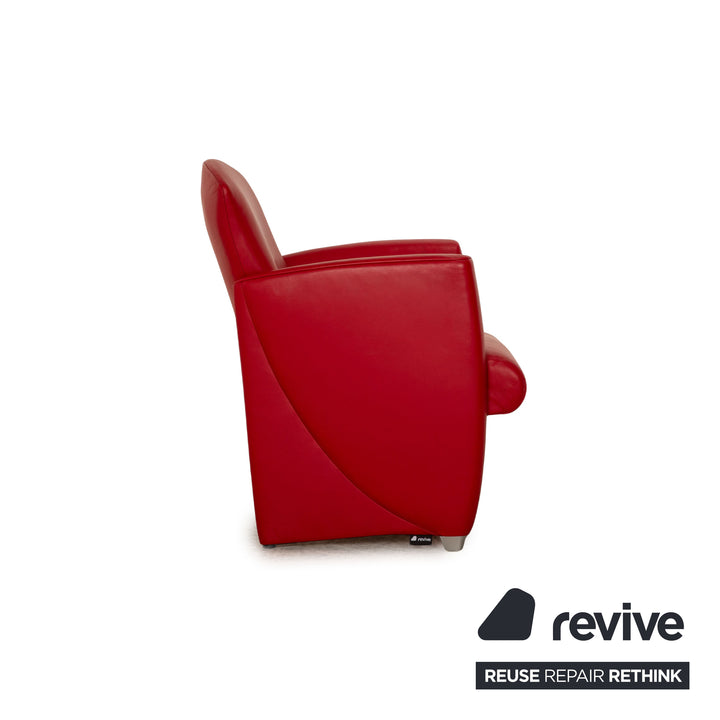 Jori Leder Sessel Rot