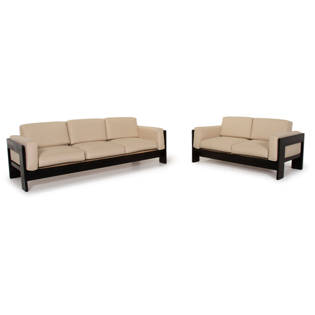 Knoll International Bastiano Stoff Sofa Garnitur Creme 1x Dreisitzer 1x Zweisitzer Neubezug #15395