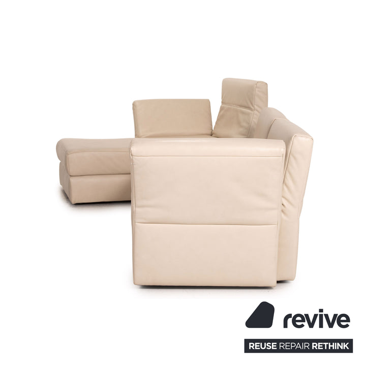 Koinor Avanti leather corner sofa beige sofa couch function