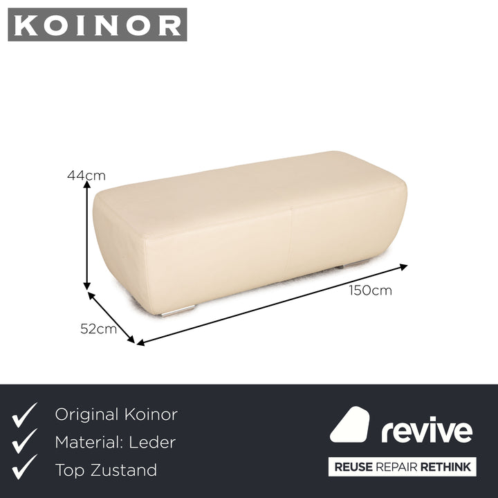 Koinor Avanti Leder Hocker Creme