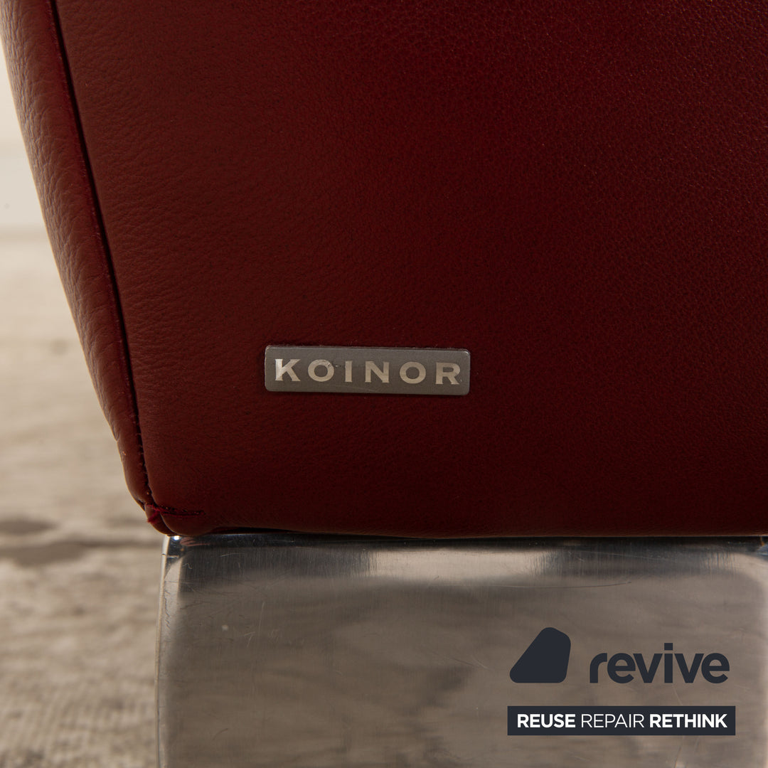 Koinor Bavero Leder Hocker Rot