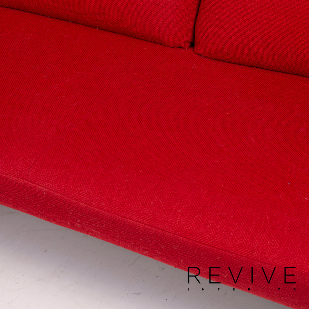 Koinor Designer Fabric Sofa Red Corner Sofa Couch