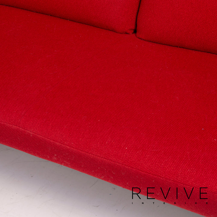 Koinor Designer Fabric Sofa Red Corner Sofa Couch