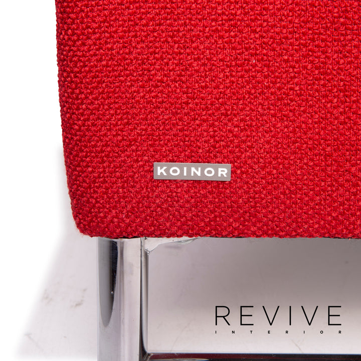 Koinor Designer Fabric Sofa Red Corner Sofa Couch