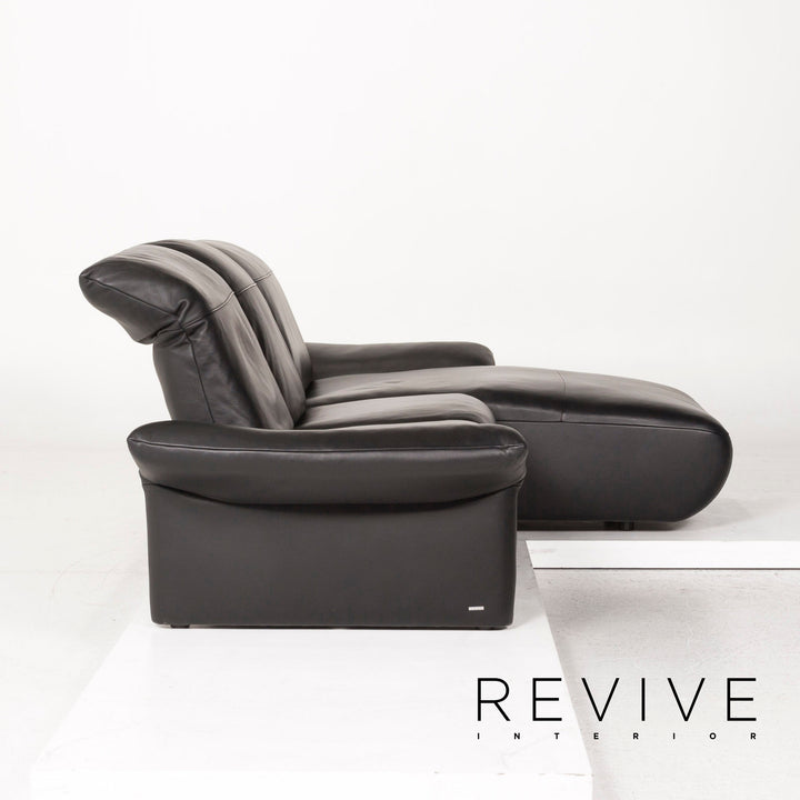 Koinor Elena Leder Ecksofa Schwarz Funktion Couch #12342