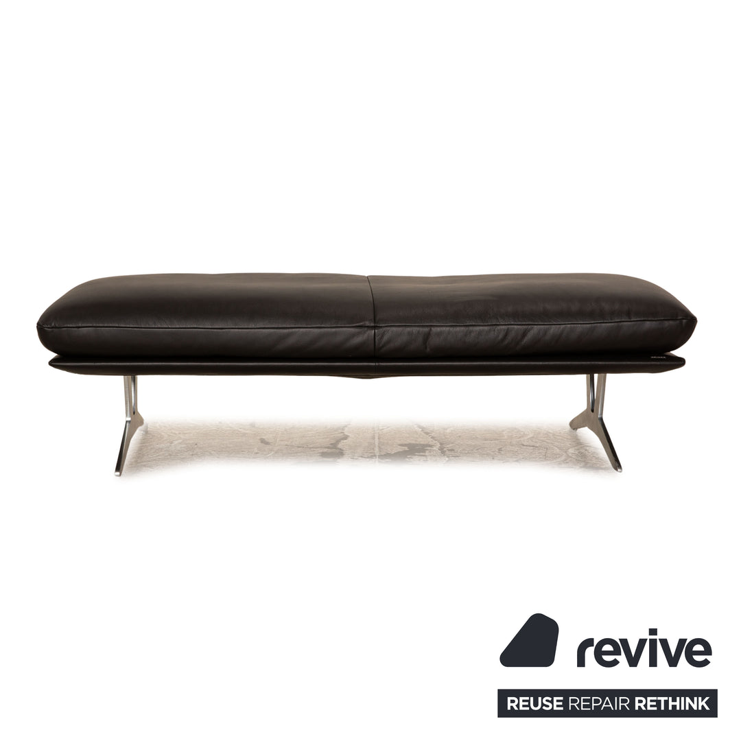 Koinor Francis Leder Hocker Schwarz