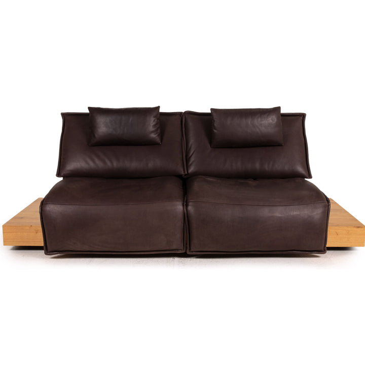 Koinor Free Motion Edit 3 leather sofa brown dark brown two-seater LED Bluetooth relax function electric function couch