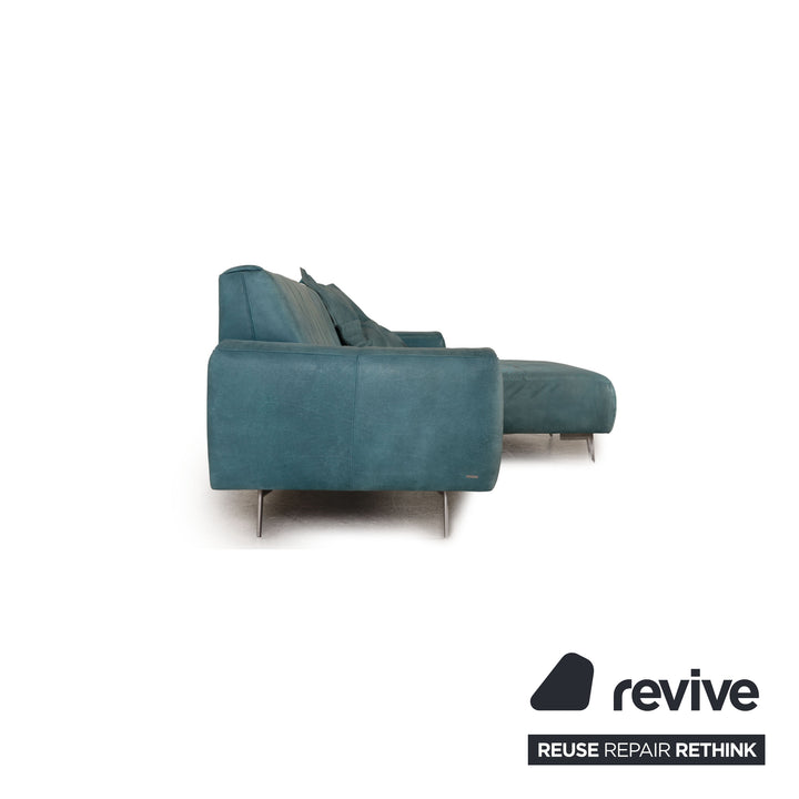 Koinor Garret Leder Sofa Türkis Ecksofa Couch