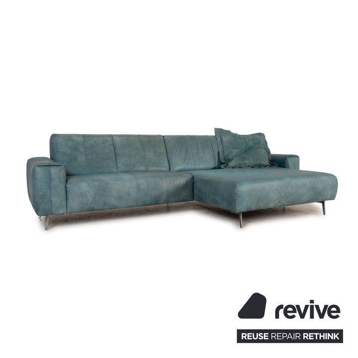 Koinor Garret Leder Sofa Türkis Ecksofa Couch