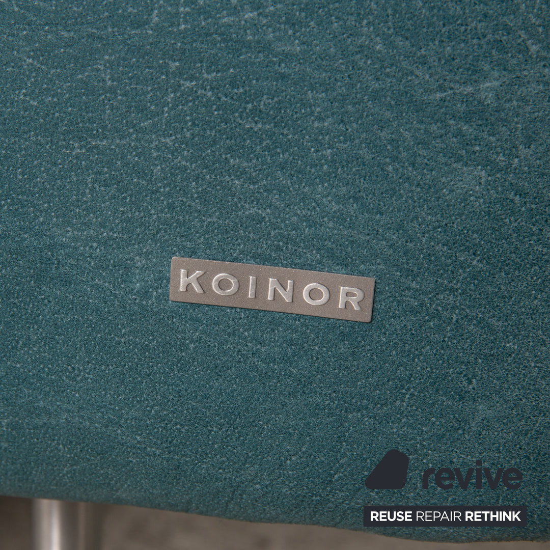Koinor Garret Leder Sofa Türkis Ecksofa Couch