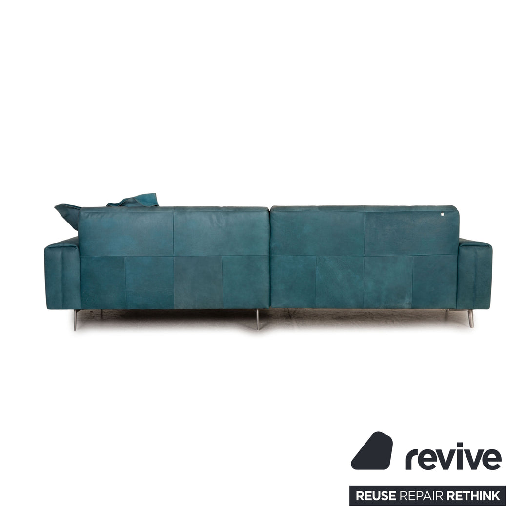 Koinor Garret Leder Sofa Türkis Ecksofa Couch
