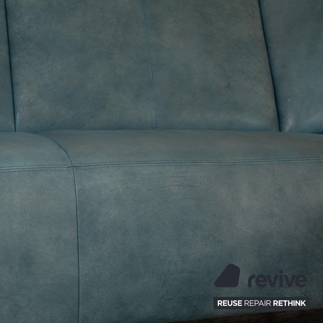 Koinor Garret Leder Sofa Türkis Ecksofa Couch