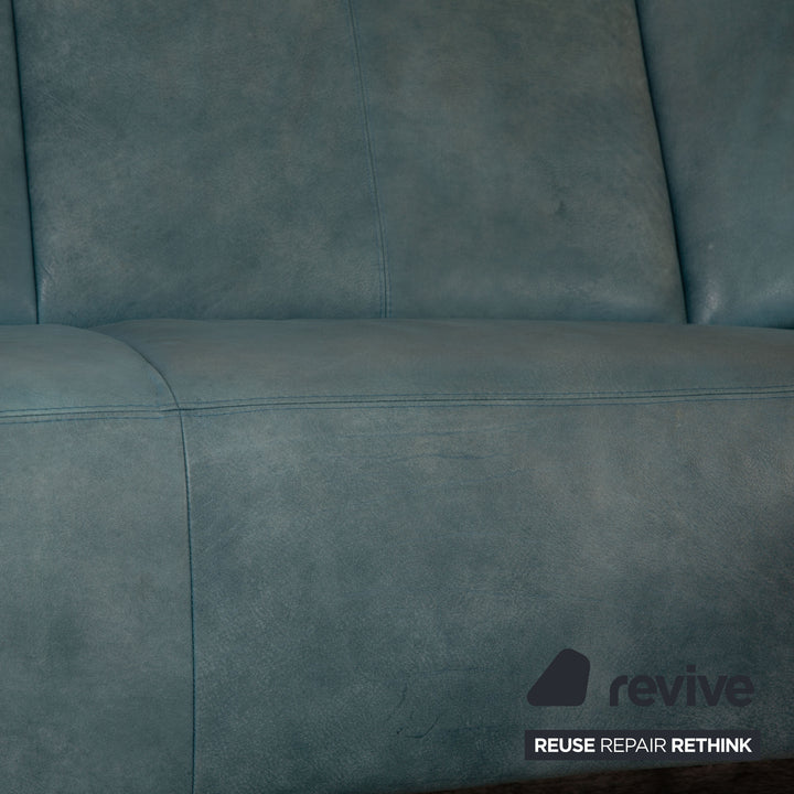 Koinor Garret Leder Sofa Türkis Ecksofa Couch